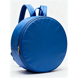 Women's Bag Unisex Blue Round Backpack Front Zip Double Handle