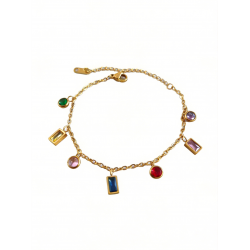 Women's Gold Stainless Steel Adjustable Bracelet