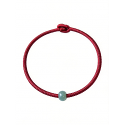 Dark Red Tibetan Buddhist Diamond Bow Minimalist Talismanic Bracelet