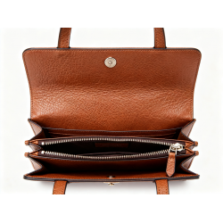Handbag Women's Leather Magnetic Snap Zipper Shoulder Bag