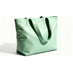 California Women's Bag Light Green Double Handle Shopper