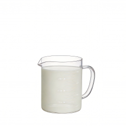 Milk Glass Cup Transparent Glass Water Milk Drinking Cup with Scale 300ML