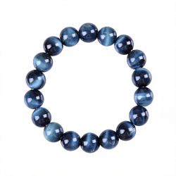 BLUE TIGER EYE PEARL Bracelet 3 SIZES NATURAL STONE PEARL