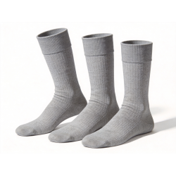 3 Pairs of Socks Extra Wide Sensitive Cuff Diabetic Grey XXL Oversize 47 - 54