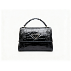 Handbag Leather PU Laminado Triángulo Solapa Magnética