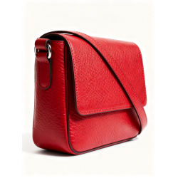 Crossbody Bag de Leather HTC Red Removable Strap Hecho en Italia 428