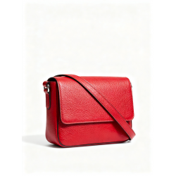 Crossbody Bag de Leather HTC Red Removable Strap Hecho en Italia 428