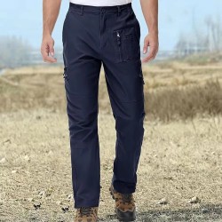 Men Casual Mid-Rise Cargo Pants Durable Outdoor Work Multi-Pocket Breathable Windproof Lightweight Cotton Elastic Lowest among similar