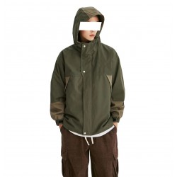 Minton Men 1Piece Outdoor Hoodie Coat Hiphop Formal Hiking & Jogging Jacket Autumn Flees & Winter Gorka Embroidery Decoration