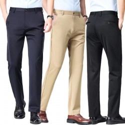 Hot Selling Men Slim Fit Dress Pants Casual Business Lightweight Straight Formal Gentleman Pants Comfort Stretch Trousers 5-day