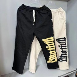 High Quality Embroidery Rhinestone Setting Craft High - Street Trendy Long Pants MIXED EMOTION Retro Loose Pants for Men Jul 11