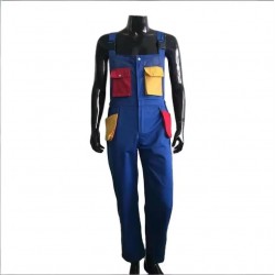 Men Multi-Pocket Bib Overalls Heavy Duty Work Bib Pants With Adjustable Straps For Construction & Mechanic