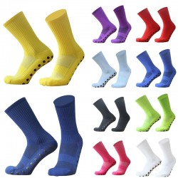 Men's Cotton Spandex Crew Soccer Sports Socks Breathable Knitted Ankle Football Grip Socks for Home Socks