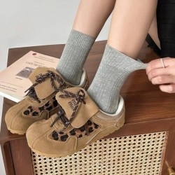High Quality Autumn Winter Striped Solid Color Women Socks Simple Style Mid Calf Soft Slouch Socks$20 off shippingDelivery by Jun 09