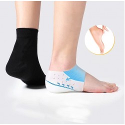 Unisex Silicone Height Increase Plantar Fasciitis Silicone Heel Protector Sock With Breathable Holes