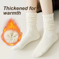 Slouch Socks for Women Soft Extra Long Chunky Scrunch Knee High Sock Cushioned Sole Winter Knit Slouchy Socks
