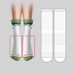 Trendy Breathable Fabric Odor Resistant Long-Lasting Cotton Rich Knitted Crew Jacquard Socks for Casual Outfit