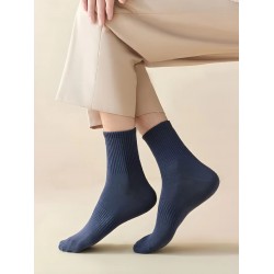 Business Crew Socks Men Cotton Dress Socks Breathable Knitted Socks
