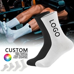 Unisex Embroidered Tennis Athletic Running Ankle Crew Designer Compression Cotton Men's Sports Socks 22%