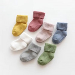 Neutral Baby Socks Anti Slip Thick Eco-Friendly Cotton Toddlers Kids Casual 3 Months Warm Socks