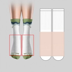 Trendy Breathable Fabric Odor Resistant Long-Lasting Cotton Rich Knitted Crew Jacquard Socks for Casual Outfit 18%