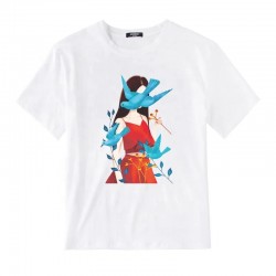 Summer T-Shirt Women Tops Blouses and T-Shirt Round Neck Short Sleeve Woman Tee Tops Casual Female T-shirts Plus Size