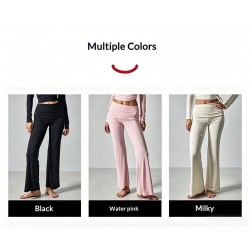 High Waist Flare Yoga Modal Soft Quick Dry Stretch Women's Pants Wide Leg Running Pilates Casual Women's Pants