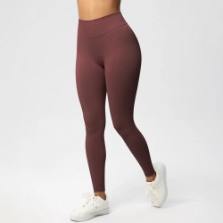 Women's High Waist Fitness Yoga Pants Workout Tights with Elastic Waist Closure Solid Pattern LeggingsFREE