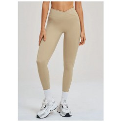 ized High-Waisted Elastic Waist Solid Workout Polyester/Nylon Seamless Breathable Yoga Leggings Women Active Wear Gym PantFREE