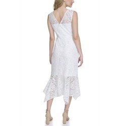 Women's Sleeveless Lace Mermaid Midi Dress