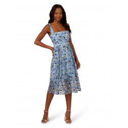 Women's Floral Embroidery Midi Dress