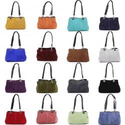 Women's Party Casual Triple Compartment Zipped Women's Suede Leather Shoulder Bags