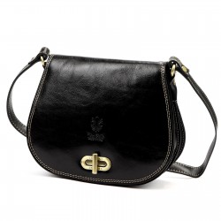 Italian Leather Crossbody Bag Women's Genuine Leather Shoulder Bag Classic Saddle