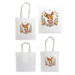 Women's Bag Bolsos de mano personalizados hechos a mano bolsa de compras de Cotton reutilizable varios diseños lindos