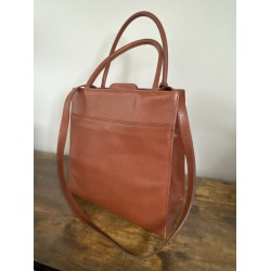 Handbag Bag de Bolsillo con Top Handle De Paris Kelly Bronceado RARO De Colección