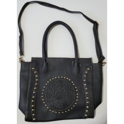 Handbag Purse Large de Leather Artificial para Women's Black
