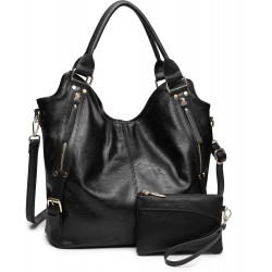 Women's Handbag Bolsos Leather PU Moda Hobo Bolsos de Hombro con Sh Ajustable
