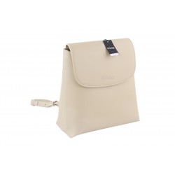 Zaino Women's Bag Light Beige Double Handle Backpack Magnetic Closure