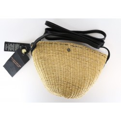 Maison Scotch Women's Shoulder Bag Light Brown Straw Summer Casual Wallet