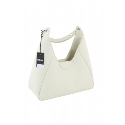 Ginevra Women's Bag White Padded Hobo Shoulder Magnetic Leisure