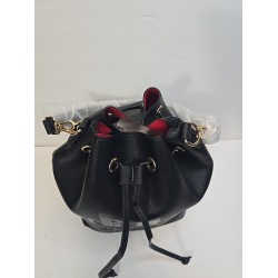 MM Handbag Purse Black Cinch Bucket 2 Straps Extra Wristlet