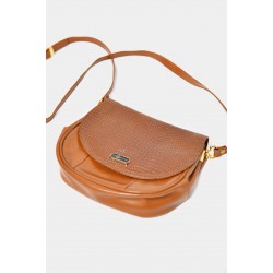 Vintage 90s women's brown leather Shoulder bag outfit festivals retro Crossbody