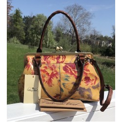 robine Aegean blooms leather Satchel bag