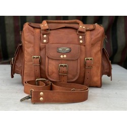 Shoulder Bag de Leather de aspecto vintage para Women's Purse hecha a mano Piel de vaca