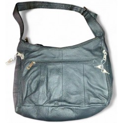 Roma Women's Concealment Genuine Leather Crossbody Handbag Zip Closure 7093