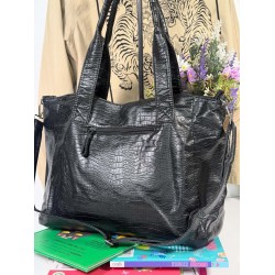 Shoulder Bag - Handbag con estampado de cocodrilo para Women's - Handbag de gran capacidad