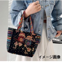 Handbag Mini Bag búho estilo Minsah bordado textil Bag multicol