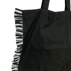 Handbag con Volantes Black Women's