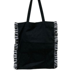 Handbag con Volantes Black Women's
