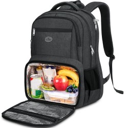 Inch Backpack for Men, Extra Large Work Backpack with Lunch Compartment, Water Resistant Insulated Cooler Computer Bag, Sturdy Padded Carry